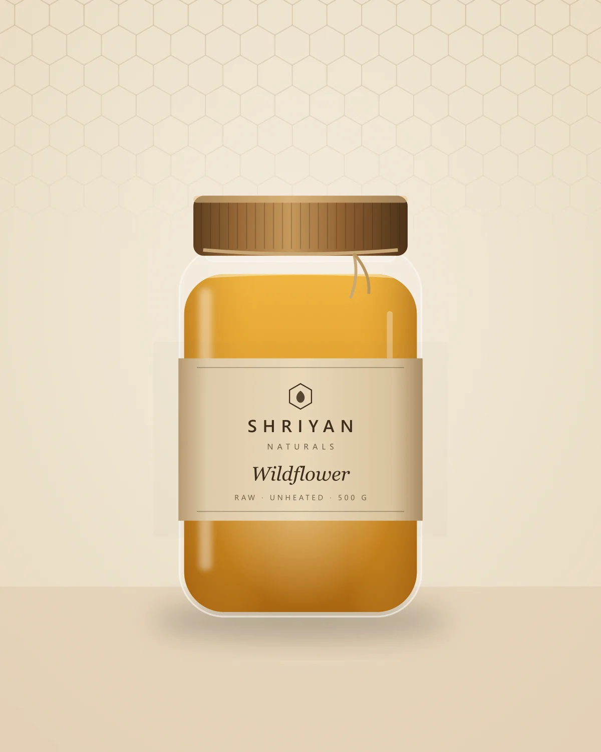 Wildflower Raw Honey jar